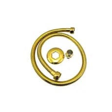 Flexivel Engate Mangueira Para Ducha Higienica Com Derivação 80cm Dourado