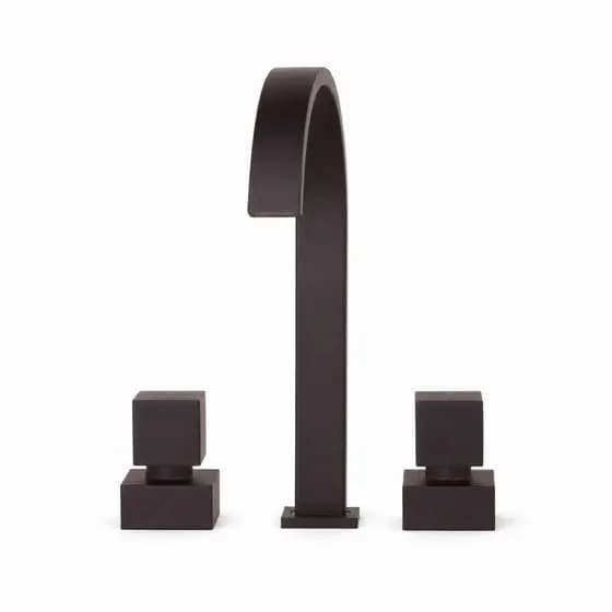 Misturador Preto Banheiro Quente Frio Duplo Comando