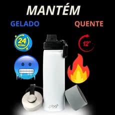 Garrafa Térmica Inox 650ml Mantém Quente e Frio | Grande Capacidade Portátil para Café e Água