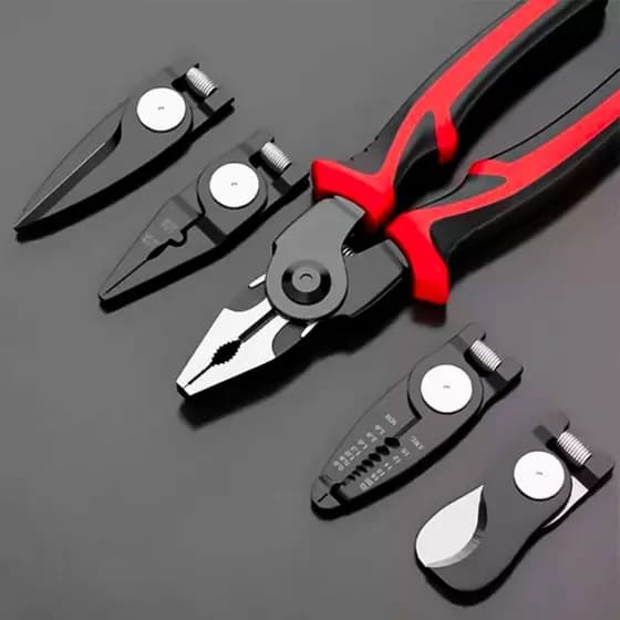 Alicate Crimpar Descascador Cortador Tesoura C/5x Mandíbulas E Estojo de Transporte -ENVIO IMEDIATO