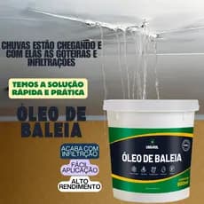 Impermeabilizante Óleo de Baleia 900ml  Proteção Contra Vazamentos Infiltrações e Mofos