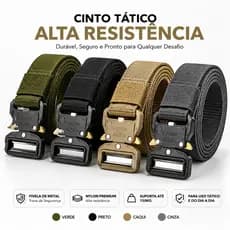 Cinto Tático Nylon Ajustável com Fivela Rápida Resistente para Camping Trilha Militar