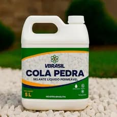 Cola Pedra Vbrasil 5 Litros - Fixador de Pedras para Jardim e Garagem Alta Fixação
