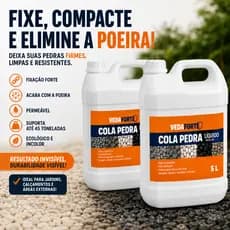 Kit 2 Cola Pedra Profissional Veda Forte Fixador Premium Para Jardim Pedrisco e Calçada Alta Resistência 5L