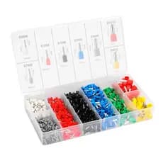 Kit Terminal Tubular Ilhós 1200 Peças Com Estojo Organizador