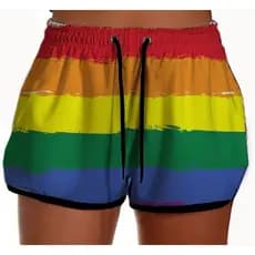 Short Feminino Tactel Floral Piscina Praia LGBT+ Elastano Samba Canção Sh46