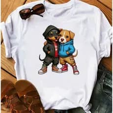 Camisa Blusa Babylook Feminina Cachorros Moletom Pet Dog