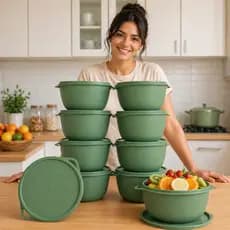 KIT POTES HERMETICOS COZINHA 10 POTE REDONDOS BOLL 500ML