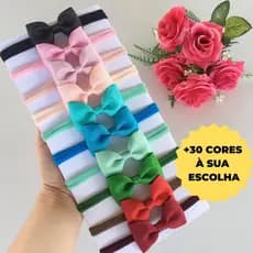 Kit com 10 lacinhos gravata para bebês rn tiara laços infantil 0 a 18 meses
