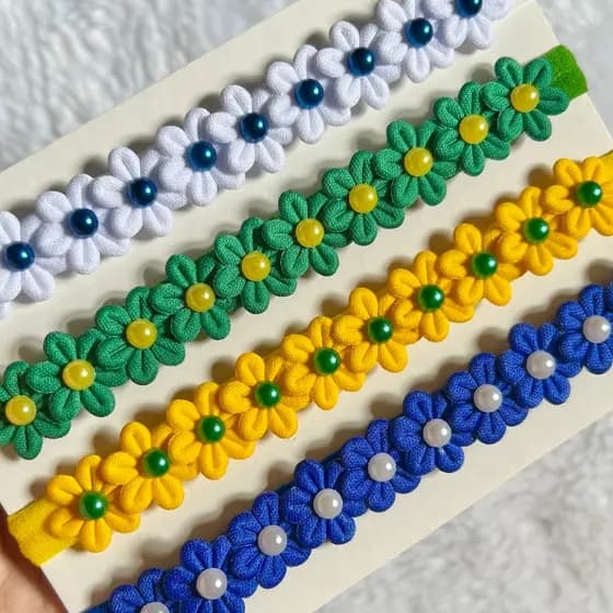 Kit florzinhas Brasil 4 faixinhas para bebês rn 0 a 18 meses