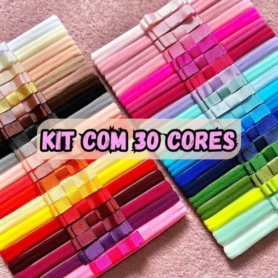 Kit c/ 30 unidades lacinho mini duplo para bebês rn laço infantil