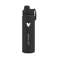 Garrafa Térmica Fresh Com Alça Personalizada de Coração Com O Seu Nome [G-070]