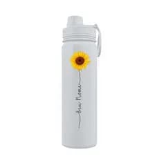 Garrafa Térmica Fresh Com Alça Personalizada Girassol Com Nome