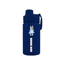 Garrafa Térmica Fresh Com Alça Personalizada Infantil com Seu Nome 350ml 550ml 600ml - Bluey Heeler