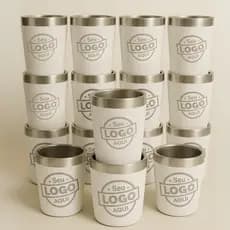 Kit Copo Térmico 260ml Personalizado a Laser – Nome, Logo ou Arte Exclusiva- Kit 10, 20, 30, 40 ou 50unid