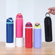 Garrafa Aço Inox Térmica Coala Freesip com Bico Duplo - Cores e Tamanhos Diversos