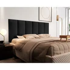 Cabeceira 1,40 Preto Apoio Sleep Decoração Elegante Parade Cama Box
