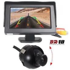 Kit Tela / Monitor Veicular Lcd 4.3'' Dvd + Câmera de ré Tartaruga Ajustável