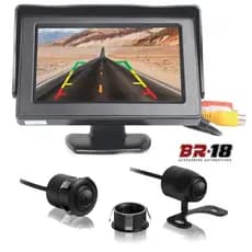 Kit Tela / Monitor Veicular Lcd 4.3'' Dvd + Câmera de ré 2x1