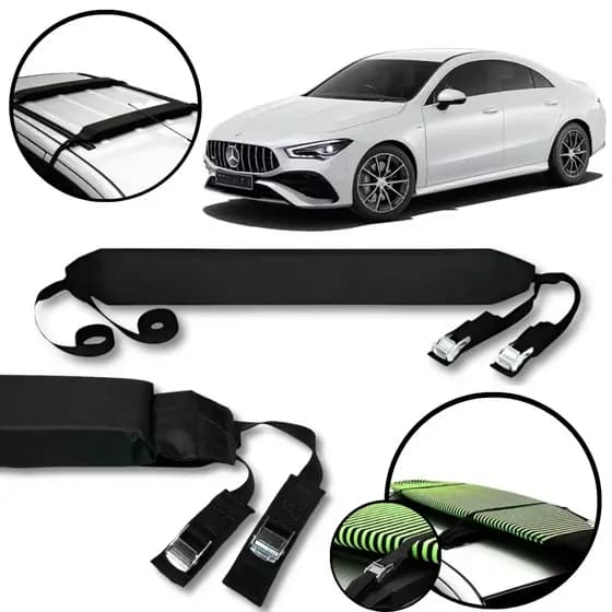 Rack Teto Prancha Surf Carro Com Cinta Mercedes CLA