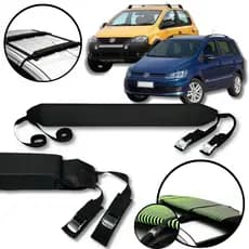 Rack Teto Prancha Surf Carro Com Cinta VW Fox Crossfox