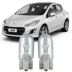 Par Lâmpadas Pingo Original Esmagada T10 12v 5w 2825 Peugeot 308 Faroleta Teto Placa Lanterna