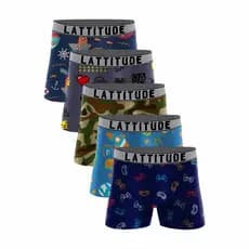 Kit Cuecas Box Boxer Infantil Microfibra Estampadas