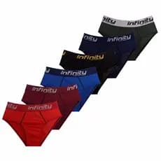 Kit 05 Cuecas Slip Masculina Tradicional Adulto Microfibra