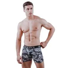 Kit 05 Cueca Box Boxer Black Jack Estampadas Microfibra Adulto