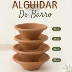 Alguidar de Barro Artesanal Oberó Igba Ẹbọ Oferenda Rituais Umbanda Candomblé Vários Tamanhos