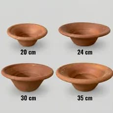 Alguidar de Barro Artesanal - Vários Tamanhos Oberó Igba Ẹbọ Oferenda Ritual Umbanda Candomblé Orixá