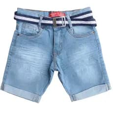 Bermuda Short Jeans Premium + Cinto Infantil Menino