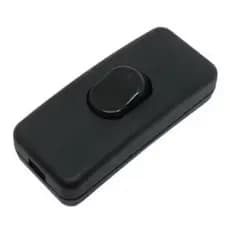Kit 10 Peças - Chave Gangorra Tipo Abajur Meio De Fio Preta PL1-112