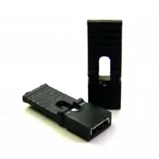 10 Peças - Jumper Com Aba Preto 2,54mm