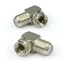 Kit 5 Conector Coaxial F Rg6 Para Fêmea Coaxial 90 Graus