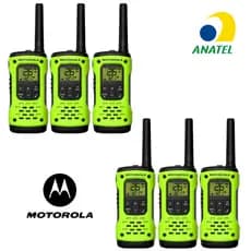 6x Rádio Comunicador Prova D'água Ip67 MOTOROLA T600BR H2O 35KM HT TALKABOUT