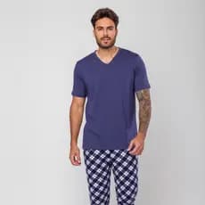 Conjunto Pijama Suede Masculino Calça e Camiseta