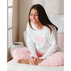 Pijama Feminino Fleece Ultra Soft Peludinho Quentinho Inverno Conjunto