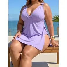 Maiô Plus Size 2 em 1 com Saia | Modela, Não Marca e Valoriza o Corpo (46 ao 52)