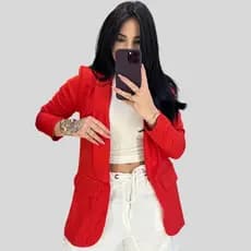 Blazer Feminino Afaiataria Look Profissional Versatil Casual