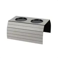 Esteira para Braço de Sofá com Porta Copo Simples Apoio Taça Garrafa MDF Cinza Resistente