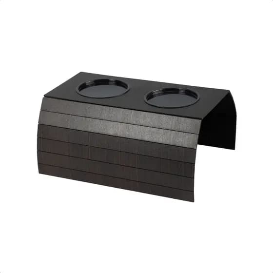 Esteira para Braço de Sofá com Porta Copo Simples Apoio Taça Garrafa MDF Marrom Resistente