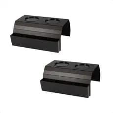 Kit 2 Esteiras para Braço de Sofá com Porta Copo 2 Apoios para Controle MDF Marrom Resistente