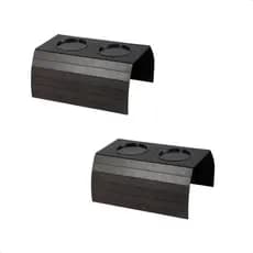 Kit 2 Esteiras para Braço de Sofá com Porta Copo Apoio Taça Garrafa MDF Marrom Resistente