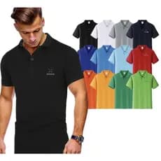 Kit 03 Camisas Polo algodão piquet Masculinas Várias Cores