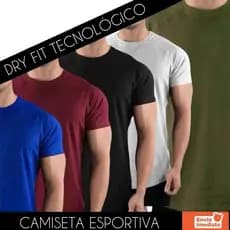 Camiseta Dry Fit Masculina Lisa - Casual Treino Academia Esportes Exercícios Corrida