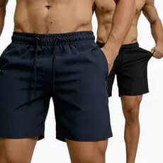 Kit 2 Shorts Masculino Tactel Elastano Secagem Rápida Praia Academia Confortável