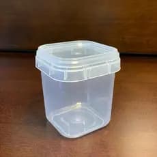 Potes Quadrados Bolo No Pote Lacre Plástico 500ml - 50 unidades