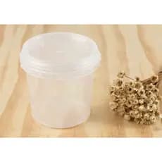50 Pote Redondo Com Lacre Bolo No Pote Descartável 220ml