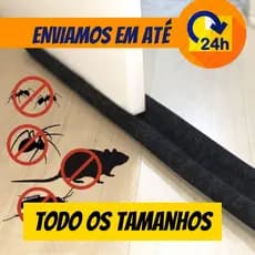 Protetor Rolinho Veda Porta Duplo Contra Insetos e Poeira
